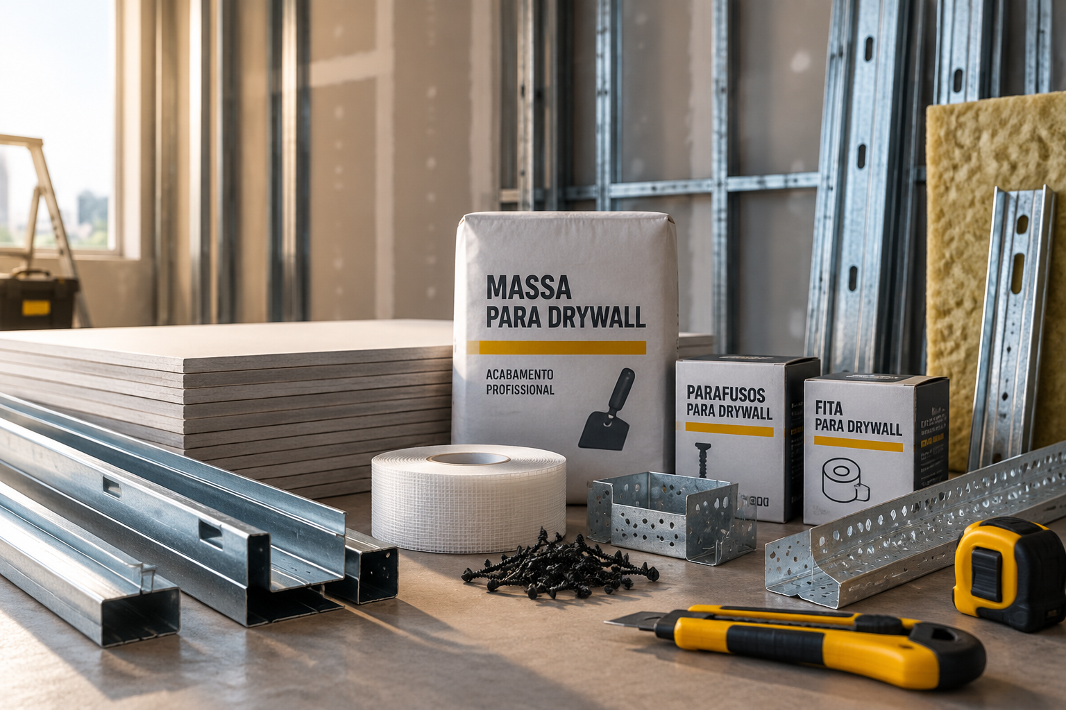 Capa do bônus Guia de Materiais para Drywall